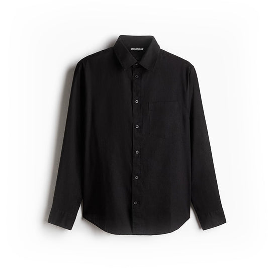 BLACK LINEN SHIRT