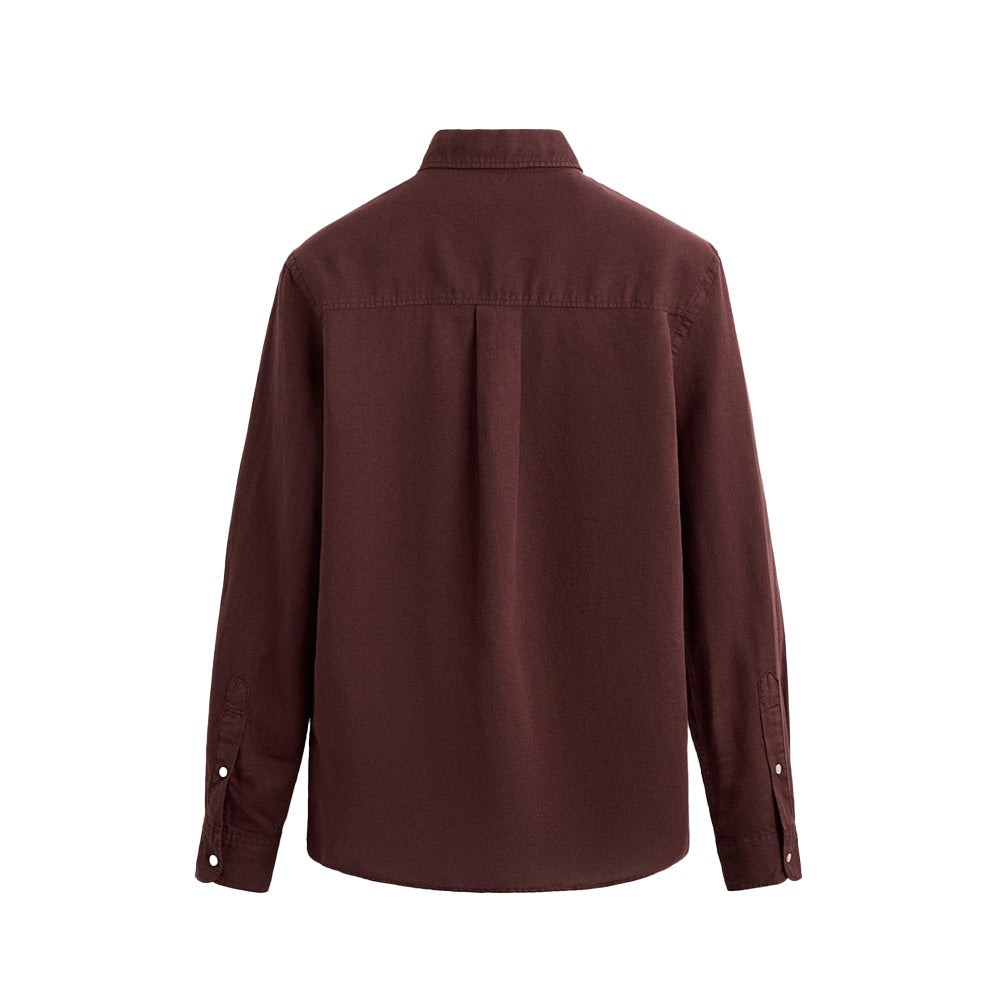 LINEN SHIRT BURGUNDY