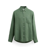 LINEN SHIRT MID-GREEN