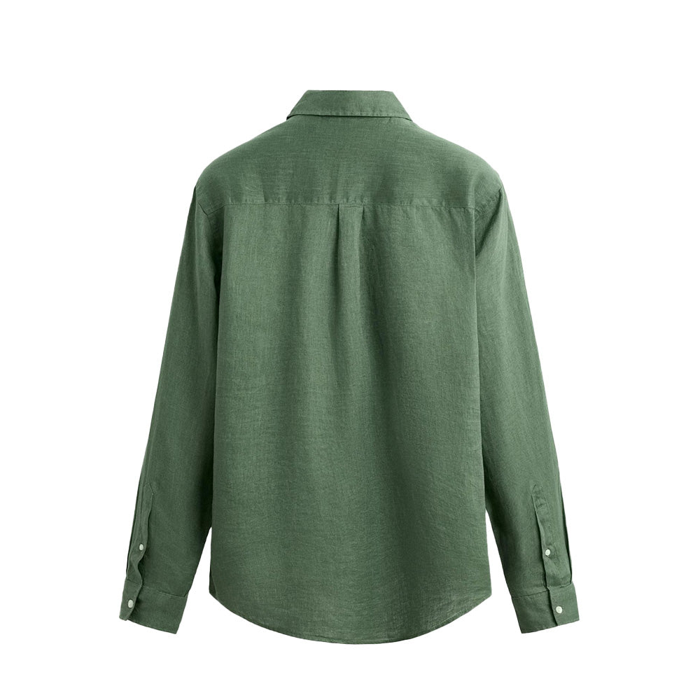LINEN SHIRT MID-GREEN