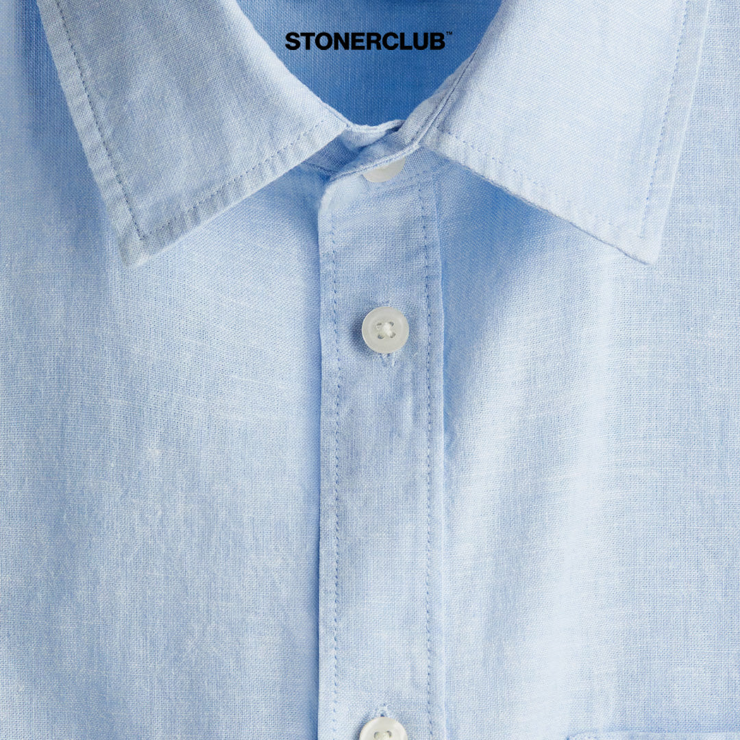 SKY BLUE LINEN SHIRT