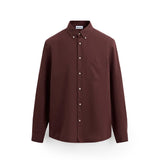 LINEN SHIRT BURGUNDY