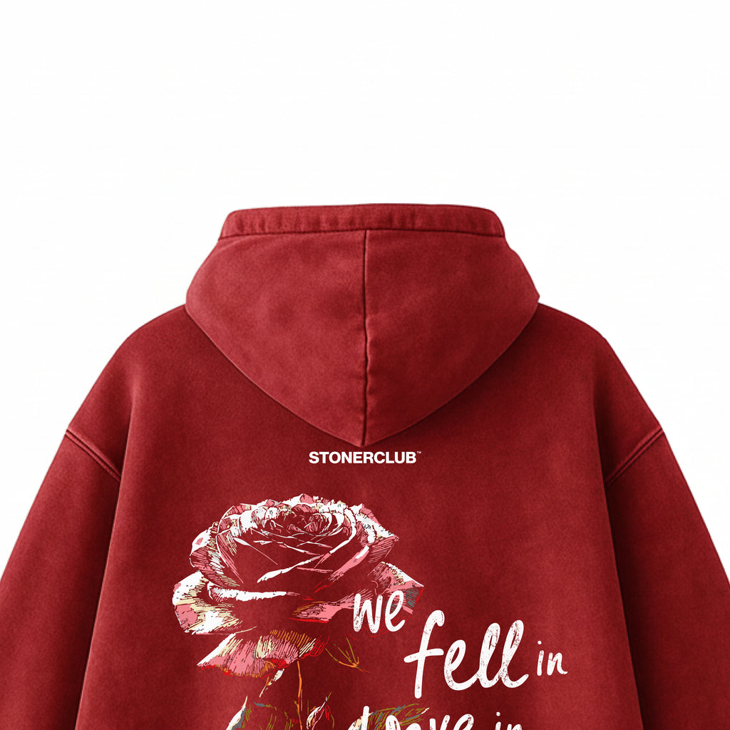 FALL IN LOVE-ACID WASH HOODIE