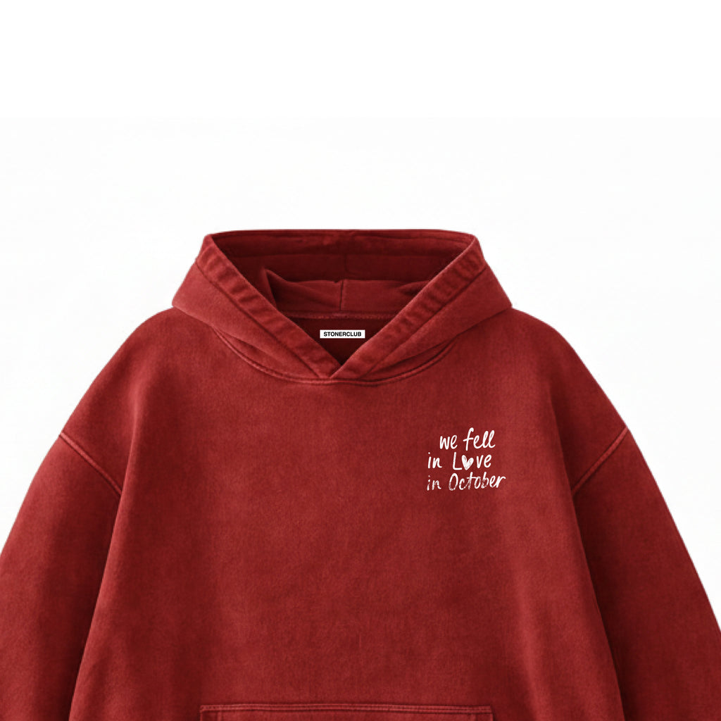 FALL IN LOVE-ACID WASH HOODIE