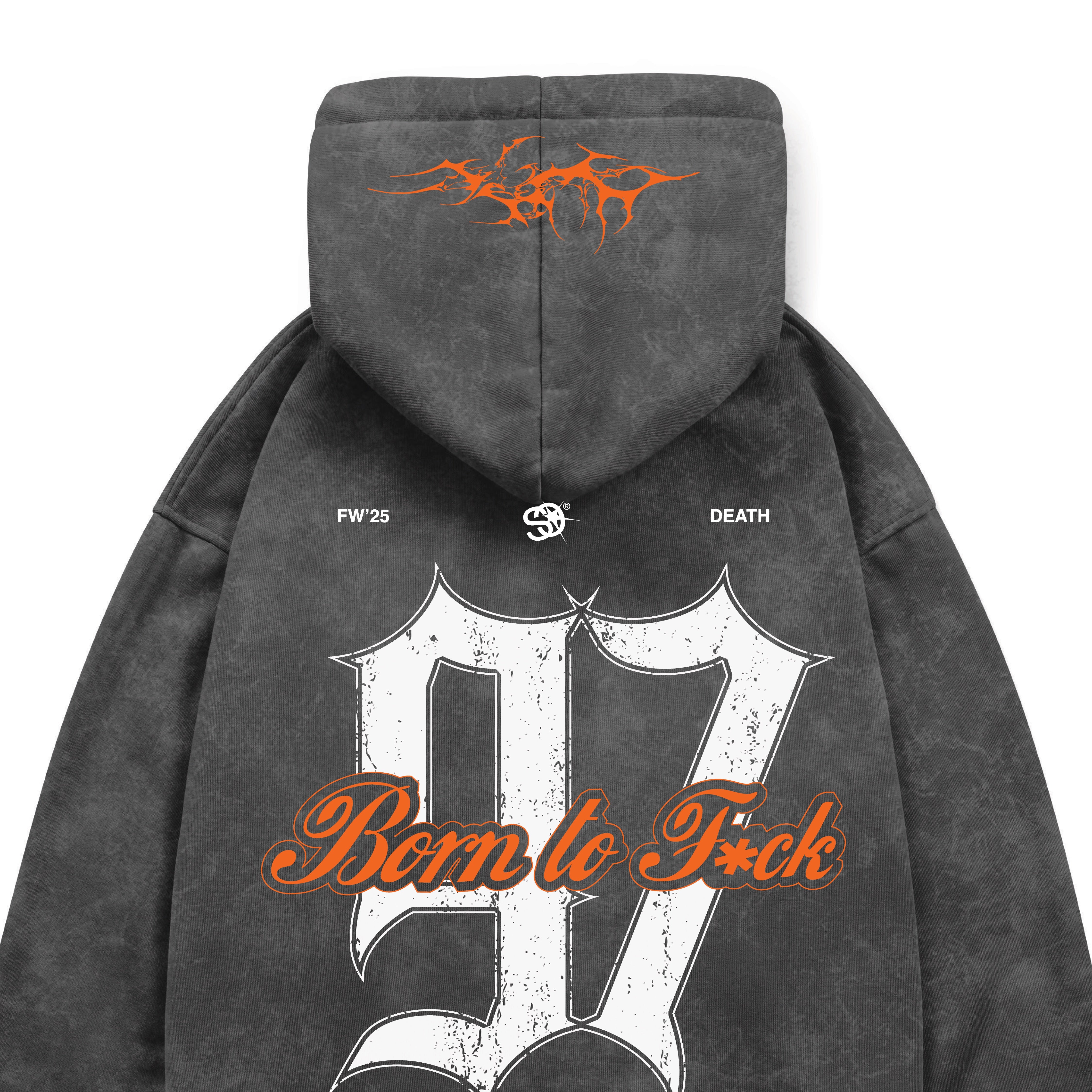 BORN ’97 ACID WASH HOODIE