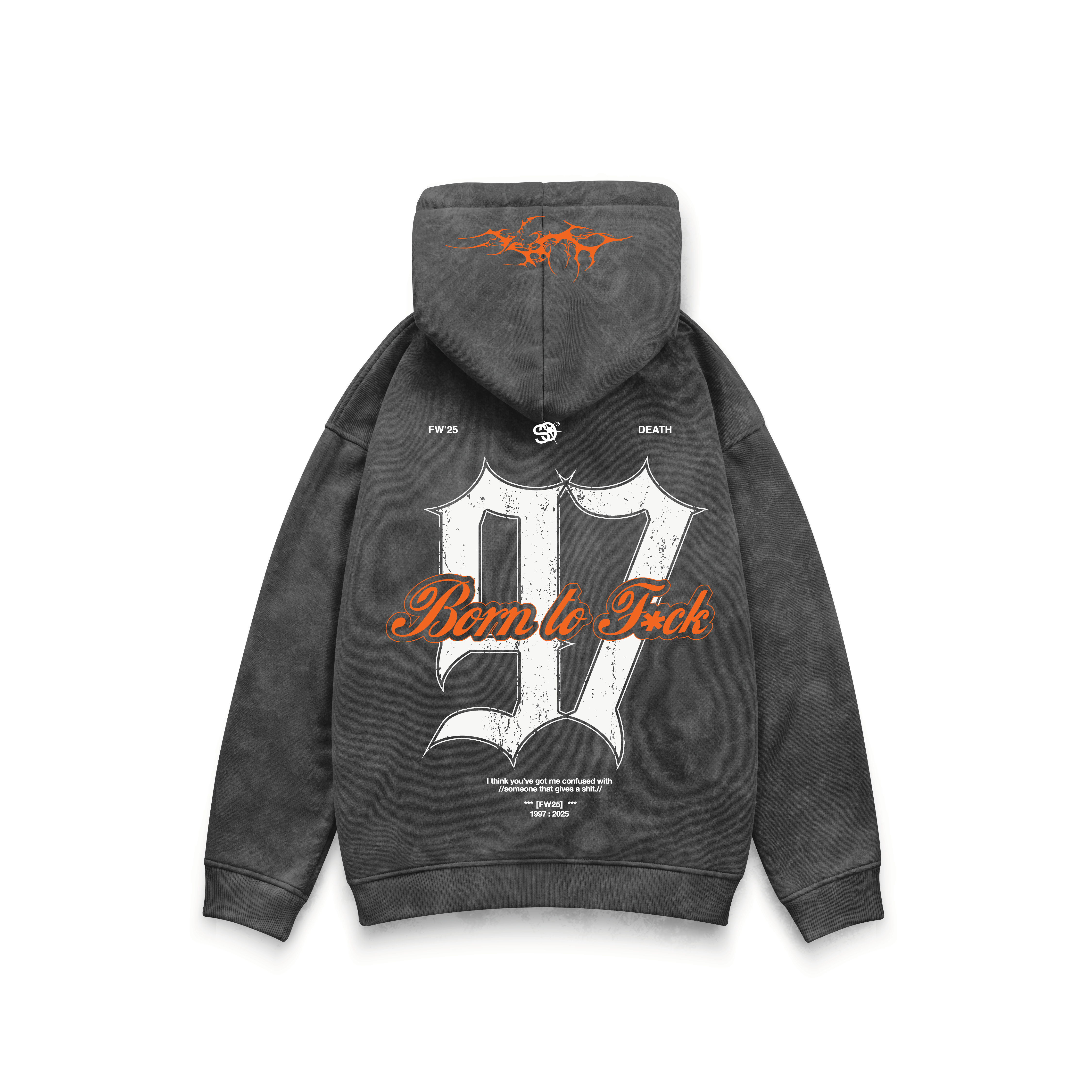 BORN ’97 ACID WASH HOODIE